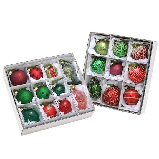 20ct. Rural Homestead Collection Glass Ornaments